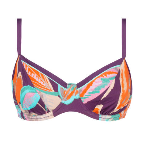 MIRADONNA Underwire bikini top Dimitra Dreamy Foliage Purple