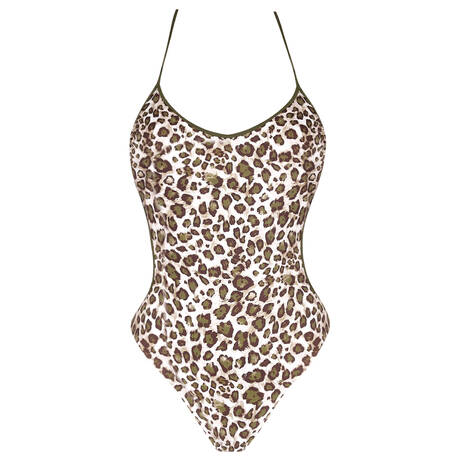 ANTIGEL Maillot de bain 1 pièce trikini réversible sans armatures La Panthère Mystère Kaki Mystère