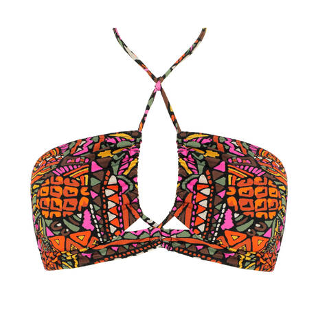 BANANA MOON Bandeau bikini top Umko Tribal Black