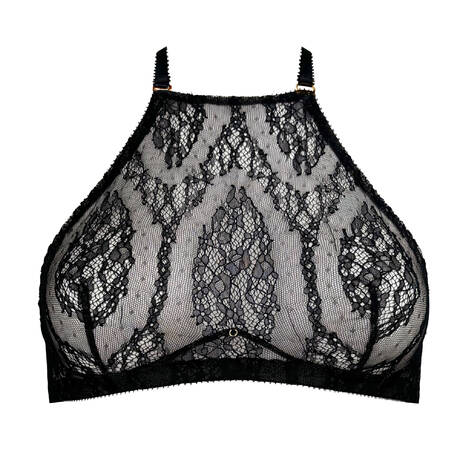 EDGE O' BEYOND Lace Brassiere bra Giovanna Black