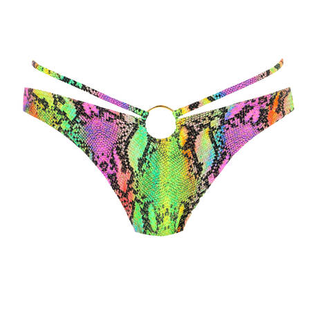LULI FAMA High leg bikini bottom Electric skin Multi Néon