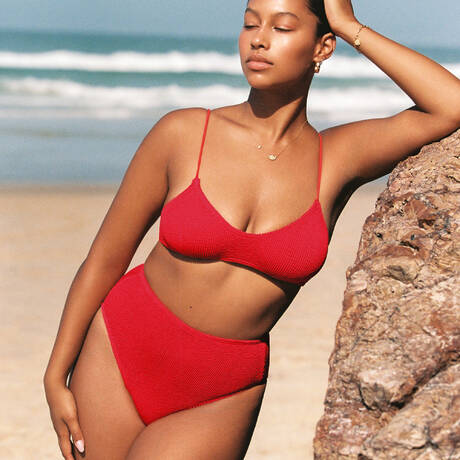 2 pieces set BOND-EYE Les basiques Baywatch Red Eco