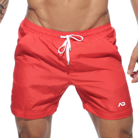 ADDICTED Herren-Badeshorts Basic Swim Red