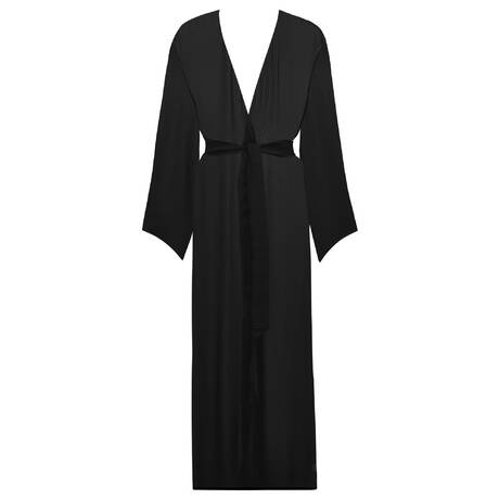 MAISON CLOSE Long beach kimono Fever Black