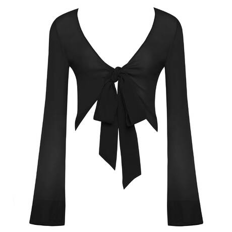 MAISON CLOSE Crop top de plage Fever Noir