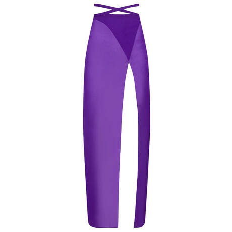 MAISON CLOSE Jupe de plage longue portefeuille Fever Violet