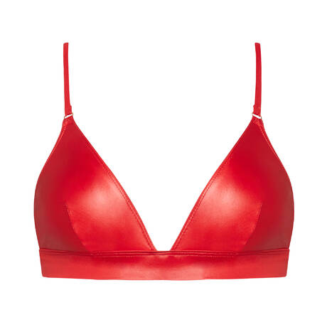 MAISON CLOSE Triangle bikini top Splash Red