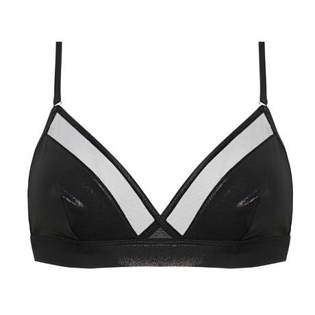 MAISON CLOSE Triangle bikini top Minuit Black