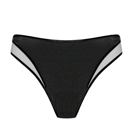 MAISON CLOSE High-waisted thong bikini bottom Minuit Black