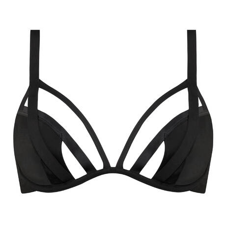 MAISON CLOSE Haut de maillot de bain corbeille coques Fatale Black/ Gold Trims