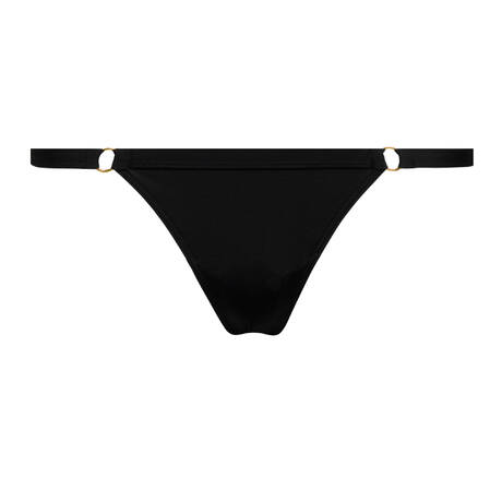 MAISON CLOSE Bas de maillot de bain slip brésilien Fatale Black/ Gold Trims