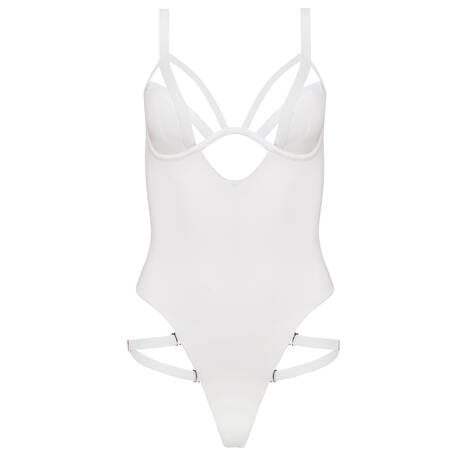 MAISON CLOSE Underwire One-piece swimsuit Fatale White/ Silver Trims