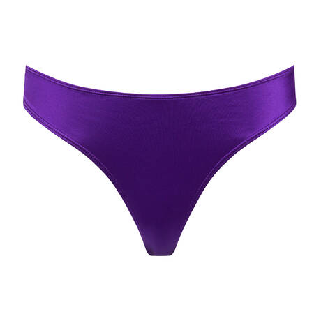 MAISON CLOSE Tanga bikini bottom Glow Purple/ Gold trims