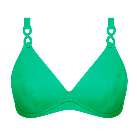 LISE CHARMEL Plus-size triangle bikini top Grâce Infinie Emeraude Infini