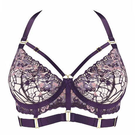 BORDELLE Harness bustier Améla Deep Purple