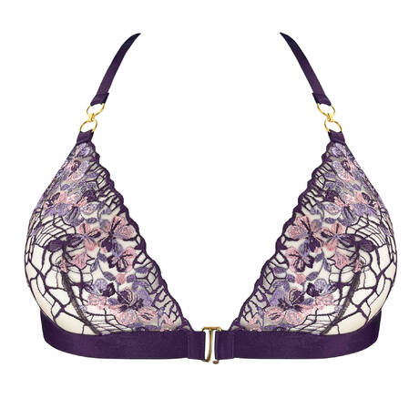 BORDELLE Triangle bra with front opening Améla Deep Purple