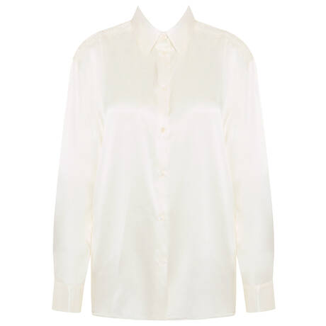 SIMONE PÉRÈLE Haut de pyjama chemise en soie Love Me Naturel