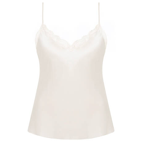 SIMONE PÉRÈLE Silk V-neck camisole pajama top Love Me Nude