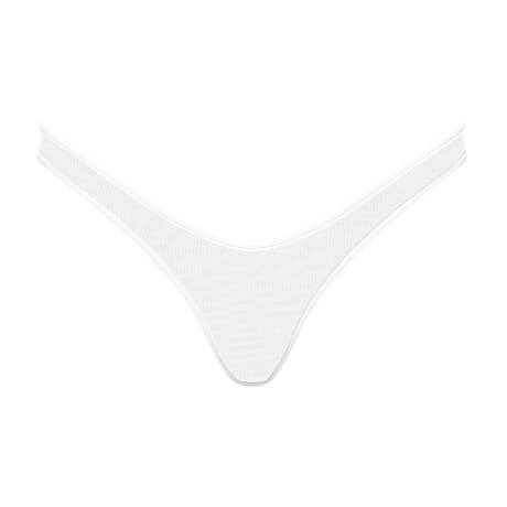 MAISON CLOSE String échancré transparent Pure Tentation Blanc