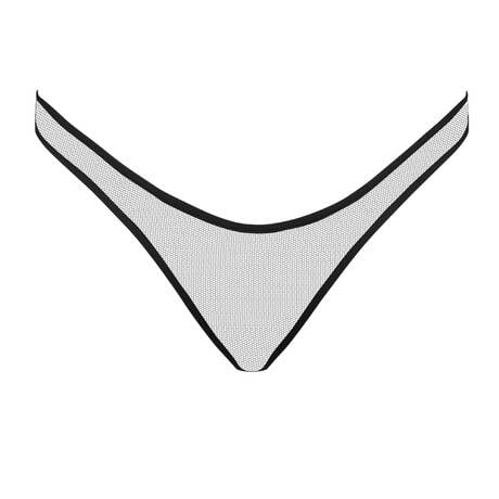 MAISON CLOSE String échancré transparent Pure Tentation Noir