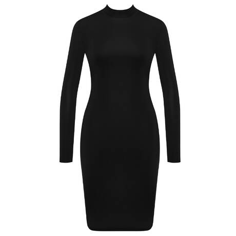 MAISON CLOSE Robe manches longues Pure Tentation Noir