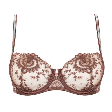 I.D. SARRIERI Demi-cup bra Girls Love Diamonds Chocolate