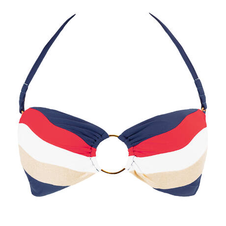 LULI FAMA Bandeau bikini top American Icon Multicolor