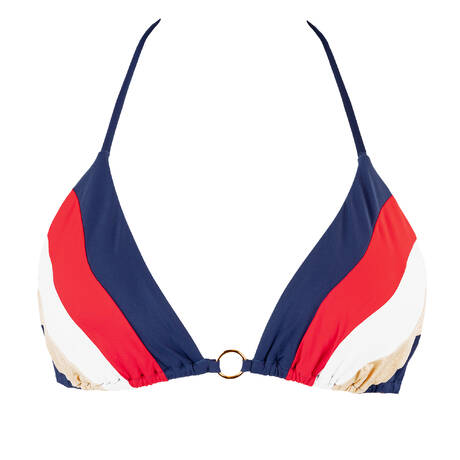 LULI FAMA Haut de maillot de bain triangle American Icon Multicolor