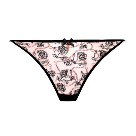 SCANTILLY Slip brésilien Entwined Black/Blush