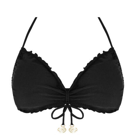LULI FAMA Haut de maillot de bain bandeau sans armatures Cosita Buena Noir
