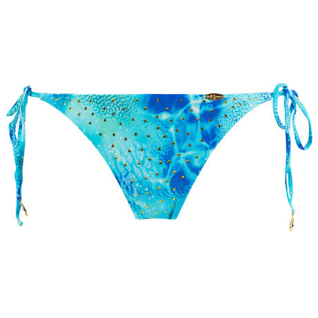 LULI FAMA Brazilian tie side bikini bottom Aqua Dreams Multicolor