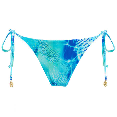 LULI FAMA Tie side bikini bottom Aqua Dreams Multicolor