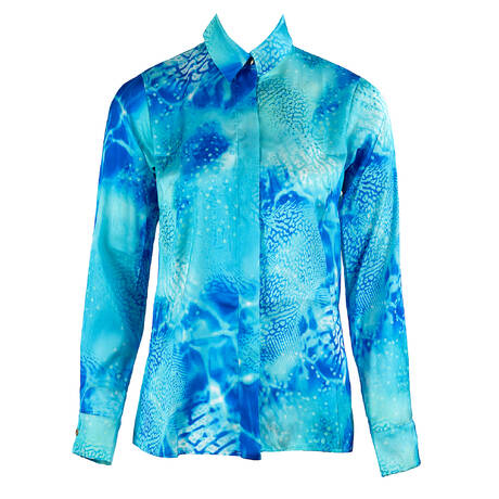 LULI FAMA Beach shirt Aqua Dreams Multicolor