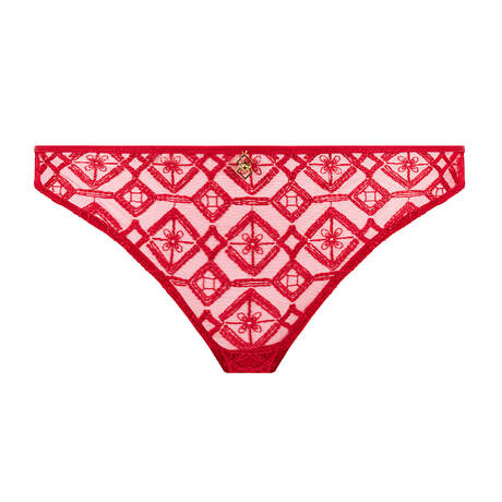 AUBADE Brazilian brief Sense of Illusion Red Berry