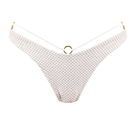 LULI FAMA High leg bikini bottom Sunkiss Glow White