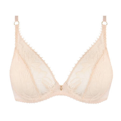 AUBADE Lace Underwire triangle bra Flawless Love Light Powder