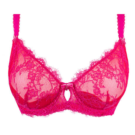 DITA VON TEESE Soutien-gorge emboitant en dentelle Zsa Zsa Magenta