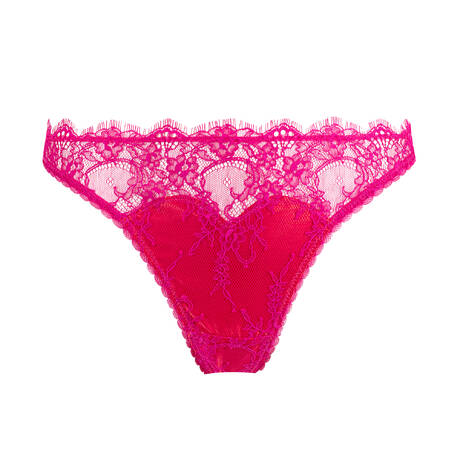 DITA VON TEESE String en dentelle Zsa Zsa Magenta