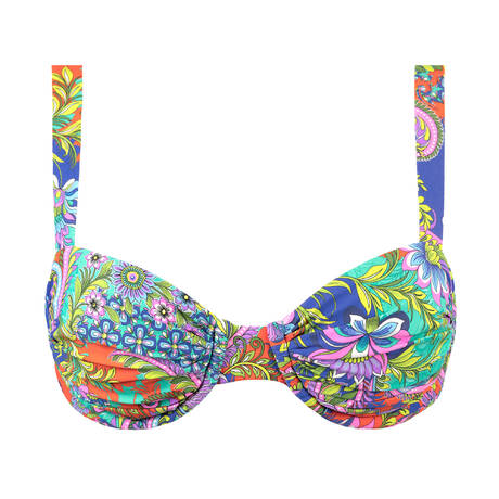 LULI FAMA Balconette bikini top In the Groove Multicolored