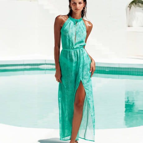 LULI FAMA Long beach dress In the Groove