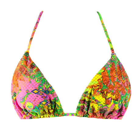 LULI FAMA Reversible triangle bikini top Vice City Multicolored