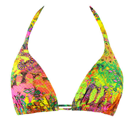 LULI FAMA Triangle bikini top Vice City Multicolored