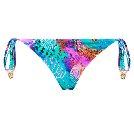 LULI FAMA Brazilian tie side bikini bottom Treasure Multicolored