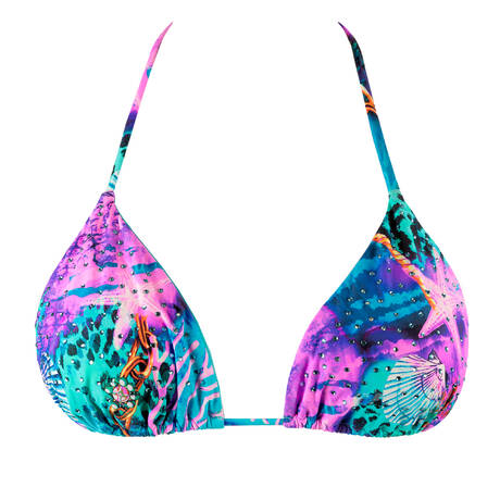LULI FAMA Triangle bikini top Treasure Multicolored