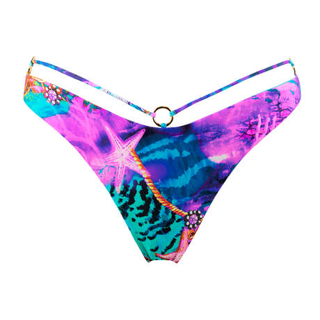 LULI FAMA Brazilian bikini bottom Treasure Multicolored