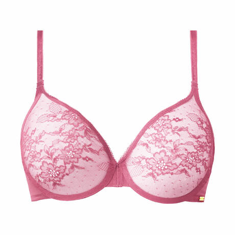 GOSSARD T-shirt bra lace Glossies Lace Pink