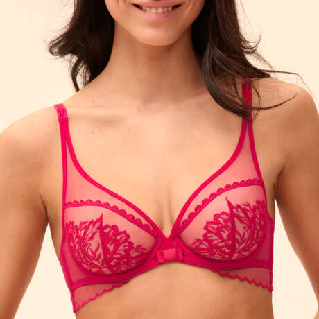 SIMONE PÉRÈLE Triangle bra Romance Cranberry