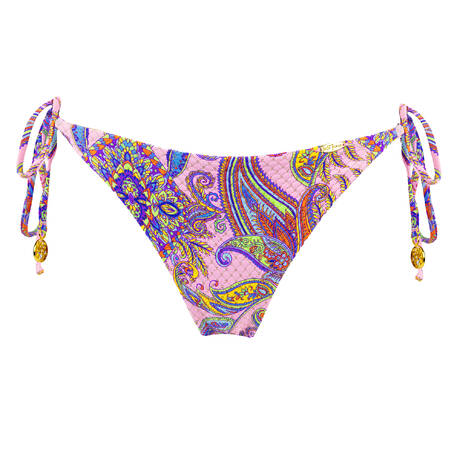 LULI FAMA Reversible brazilian tie side bikini bottom Pinking About You Multicolored