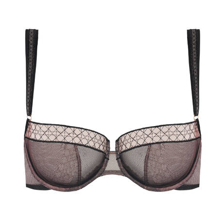 TRIUMPH Fishnet Demi-cup bra Palina Cosmic Heartbeat Black