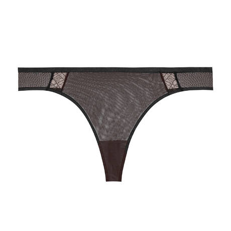 TRIUMPH Fishnet Thong Palina Cosmic Heartbeat Black